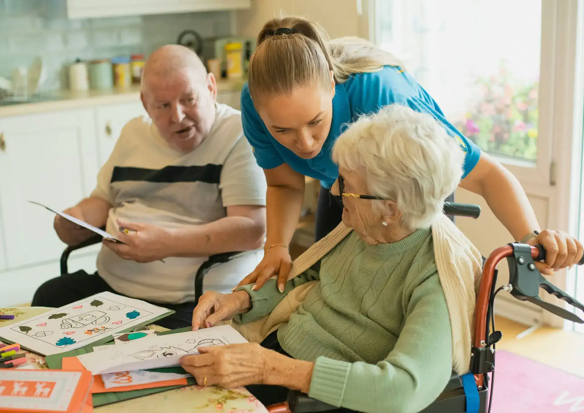 Elderly individual receiving in-home long-term care support